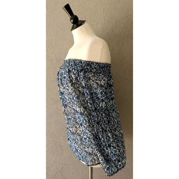 Women's Greylin Jessalyn Off The Shoulder Blouse in Pearl Blue Size XS - Picture 5 of 9